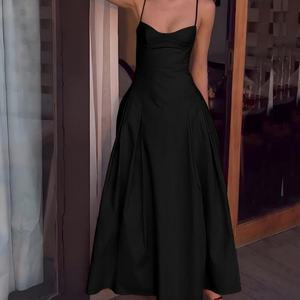 Vestido Elegante OEM de Algodón con Tirantes Finos, Vestido de Verano 2025 Blanco para Mujer, Vestido Casual de Verano - Product Image 4