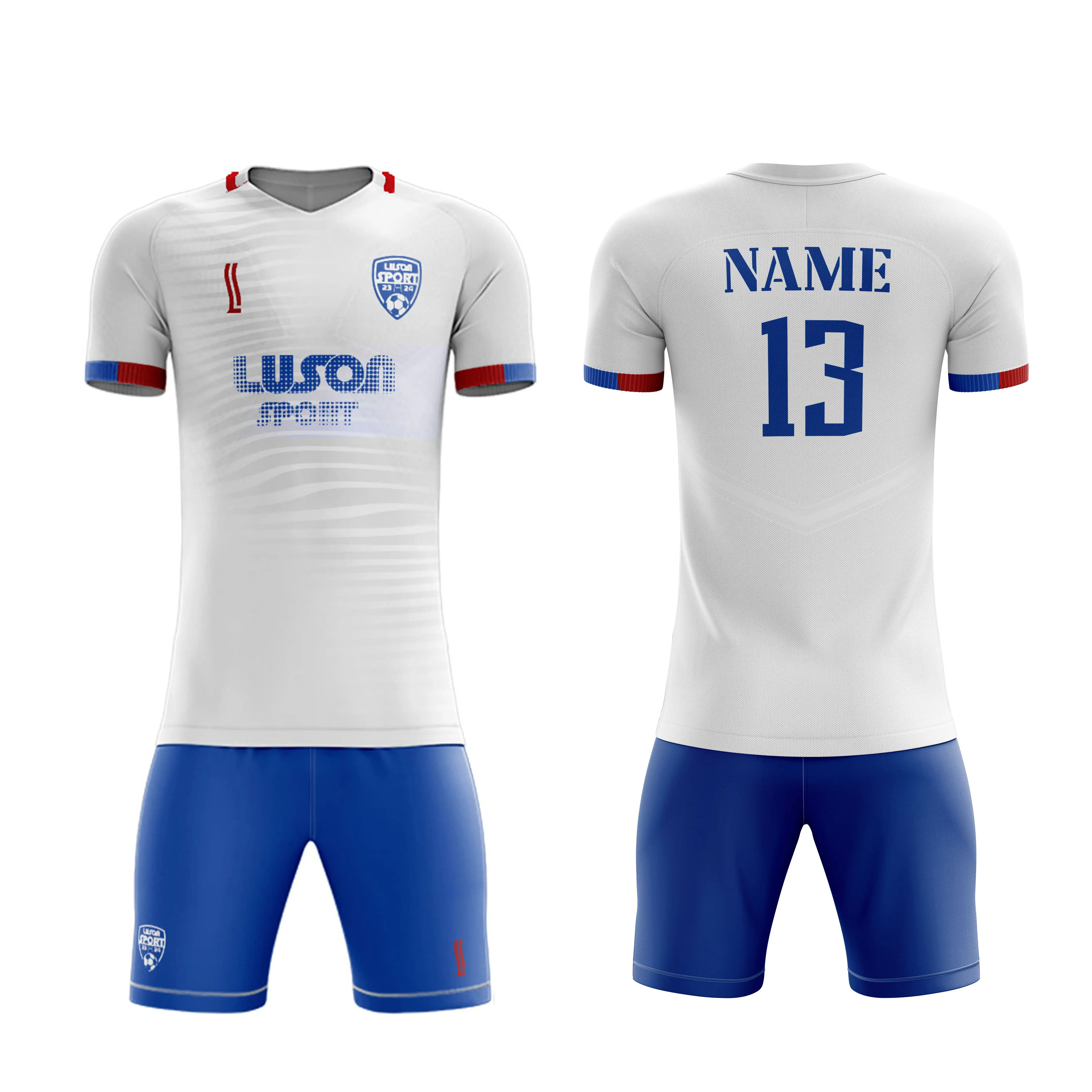 Luson بالجملة صنع جديد نادي كرة القدم جيرسي ملابس مخصصة بوليستر صمي الرجال لكرة القدم جيرسي