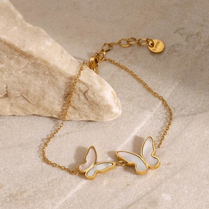 Bracelets et Joncs Personnalisés en Acier Inoxydable avec Breloques Papillon Coquillage Haut de Gamme pour Femmes et Filles – Bijoux de Mode de Marque - Product Image 4