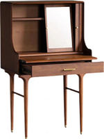 Table de toilette et bureau multifonctionnel haut de gamme en bois massif italien pour chambre et bureau à domicile
