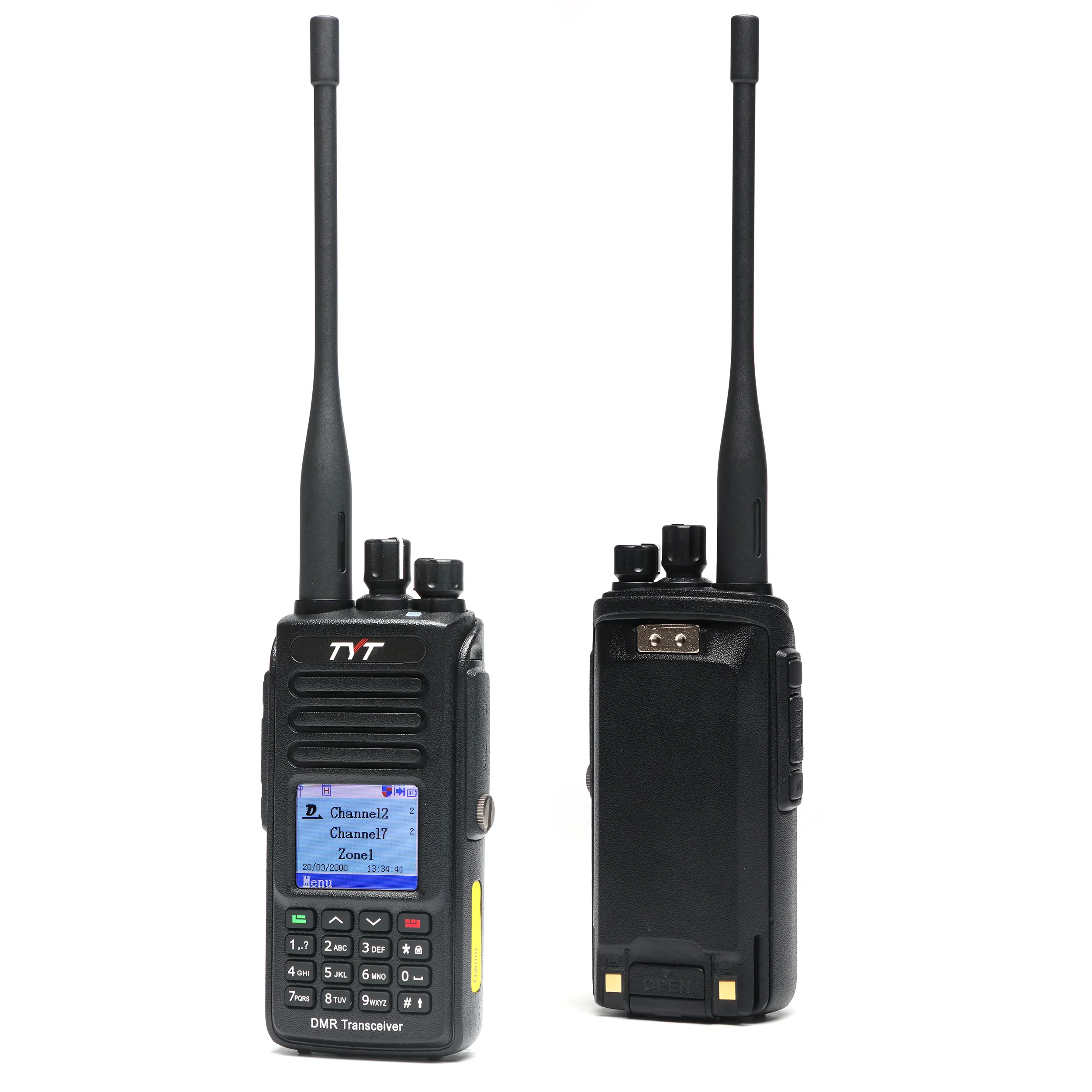 AES şifreleme TYT MD-UV390 GPS opsiyonel DMR 5W IP67 su geçirmez Walkie Talkie zaman bölmeli çoklu erişim Analog ve dijital