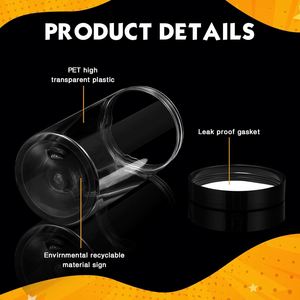 Bocaux pour aliments pour bébés en PET de 120 ml, 250 ml, 500 ml, 800 ml, 1000 ml, plastique écologique avec couvercle noir, qualité alimentaire - Product Image 4