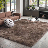 ZT personnalisé décoratif zone lavable grande teinture de cravate PV moelleux tapis de fourrure artificielle tapis pour salon