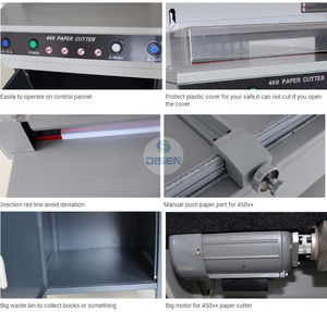 Mini máquina cortadora de papel industrial semiautomática, máquina cortadora de 450v y 450mm, tamaño pequeño, tamaño a5, a3 y <span class=keywords><strong>a4</strong></span> - Product Image 3