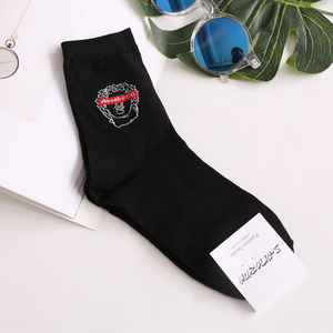 Venta al por mayor otoño e invierno nuevo Simple <span class=keywords><strong>mujer</strong></span> fantasía pensador <span class=keywords><strong>Calcetines</strong></span> - Product Image 3