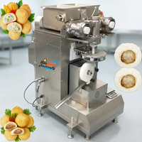 Machine de formage de boulettes de viande fourrées au fromage miniatures et machine d'enrobage et d'arrondissement de boulettes de poisson, ligne de production, du fabricant de Shanghai