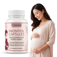 Complément alimentaire multivitaminé à base de folate, myo-inositol et acide folique pour l'équilibre hormonal, capsules d'inositol prénatales pour femmes, fabrication OEM