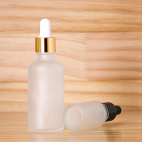 Flacon Compte-Gouttes en Verre Vide Personnalisé de 30ml 50ml 60ml, Transparent ou Dépoli, pour Huiles Essentielles ou Teintures