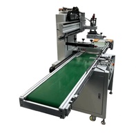 Machine d'impression sérigraphique entièrement automatique avec convoyeur pour sacs en plastique, boîtes d'emballage, vêtements et impression de logos