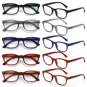 Khuyến mãi bán buôn khung hẹp bản lề mùa xuân hình chữ nhật phổ biến nhựa chống ánh sáng màu xanh kính mắt kính đọc sách phụ nữ - Product Image 3