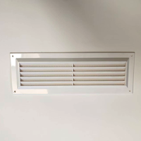Grille de ventilation rectangulaire en plastique avec filtre anti-poussière, blanc standard 260*90, durable, installation facile pour immeuble de bureaux