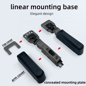 Bisagra Lineal Oculta 3D Ajustable de Cierre Suave para Gabinetes de Cocina, Copa de 35mm de Diámetro, Bidireccional - Product Image 4