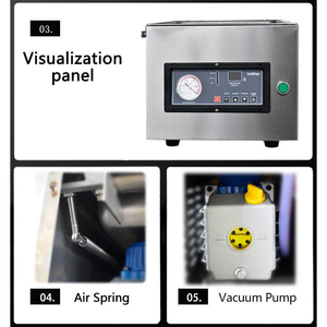 Semi-automatic Stainless Steel <b>Table</b> Food Vacuum Packager, Single Chamber Vacuum Sealer - Product Image 5