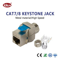 Connecteur Keystone blindé CAT8, module Ethernet RJ45 8P8C, connecteur de câble réseau sans outil Cat8/Cat6A pour centre de données haute vitesse