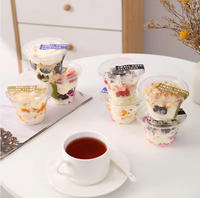Prix de gros usine – Mini-coupelles à gâteau jetables personnalisables avec couvercles plats, petites boîtes transparentes en PET de qualité alimentaire, uniques