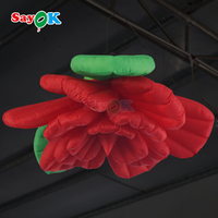 Sayok Gonflable Rose Fleurs Décoration Led Lumineux Géant Roses Fleur avec Souffleur D'air
