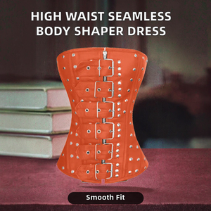 Jupe gainante sans couture en nylon haute élasticité pour femme, taille haute, contrôle du ventre, demi-jupe, respirante, amincissante, S-3XL - Product Image 2