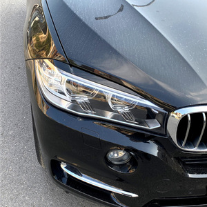Pegatina para Faro Delantero de BMW X5 X6 F15 F16 2014-2018, Fibra de Carbono, Negro Piano, Accesorio de Modificación para Auto - Product Image 1