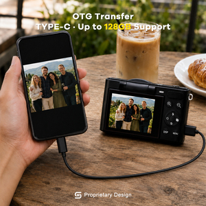 <span class=keywords><strong>Enregistreur</strong></span> numérique 4K UHD 48MP AF avec écran rotatif 2,4 pouces, zoom 16X, lecteur <span class=keywords><strong>MP3</strong></span>, jeux, dispositif anti-tremblement pour étudiants, <span class=keywords><strong>YouTube</strong></span>, Vlog - Product Image 4