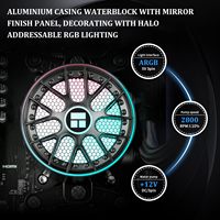 Refroidisseur liquide pour processeur Thermalright Aqua Elite 360 V6 ARGB noir, 360 mm, 3x120 mm, radiateur à eau AIO
