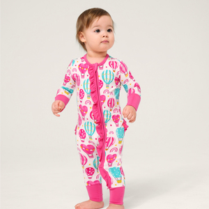 Combinaison bébé unisexe en coton avec logo personnalisé, imprimé intégral, manches longues, en viscose de bambou, fermeture éclair, vêtements pour bébé, vêtements du Vietnam - Product Image 1