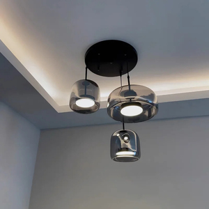 CSLIDO minimaliste luxe hôtel chevet verre fumé suspension lampe cuisine îlot moderne petit lustre Led suspension - Product Image 5