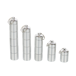 Silver Aluminum Alloy 7-Day Compartment Metal Container Empty First Aid Pill Storage Cases for Medicine & Candy