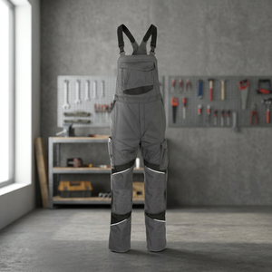 Unisex Dark Gray Polyester <b>Waterproof</b> <b>Work</b> Coveralls Adjustable Straps Reinforced Knees Abrasion Resistant Oeko-Tex Certified - Product Image 5