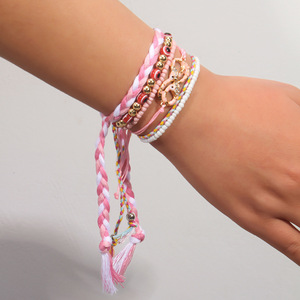 Vente chaude Infini Symbole <span class=keywords><strong>Bracelet</strong></span> Élastique Personnalisé Couleur Multicouche À La Mode Polyvalent Perle Chaîne <span class=keywords><strong>Bracelet</strong></span> Ensemble - Product Image 1