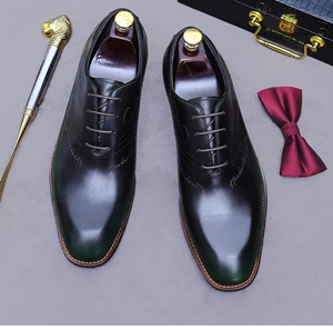 Chaussures pour hommes en cuir de vachette pleine fleur de qualité supérieure, 100% cuir véritable, baskets décontractées respirantes à semelle souple - Product Image 1