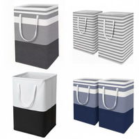 Panier à linge autoportant pliable et imperméable avec poignées pour le rangement des vêtements de bébé