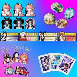 1200 Designs Autocollants et Décalcomanies 3D Lenticulaires Adhésifs à Effet de Mouvement Anime pour Voiture, Ordinateur Portable, Réfrigérateur, Imperméables - Product Image 3