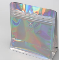 Sac refermable personnalisé en aluminium écologique et imperméable avec fermeture éclair et impression offset pour fenêtre transparente, pochette réutilisable