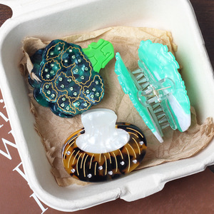 2025 thiết kế sáng tạo Acetate tóc phụ kiện trái cây rau loạt phim hoạt hình ngọt ngào móng vuốt tóc lành mạnh - Product Image 4