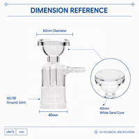 Support de sable en verre fritté Tiandi Lab de 60 mm de diamètre pour appareil de filtration sous vide