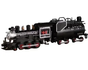 Juego de tren de vapor de hierro clásico modelo simulación humo locomotora ranura juguete Metal hierro tren conjunto