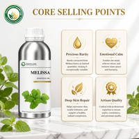 Huile Essentielle de Mélisse (Melissa Officinalis) pour Ambiance et Pureté à Domicile, Idéale pour Diffuseurs à Bâtonnets et Formulations de Bougies Parfumées