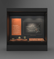 Wandmontierte Umweltfreundliche Museumsvitrine - Schlankes Design mit Eingebauten LED-Leuchten Glas/Aluminium ROHS-Zertifiziert