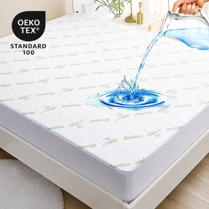 <span class=keywords><strong>Protector</strong></span> de Colchón <span class=keywords><strong>Impermeable</strong></span> y Transpirable de Bambú con Efecto Refrescante, Funda Acolchada Personalizada - Product Image 1