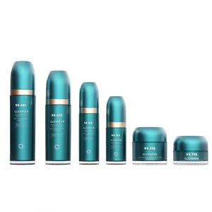 Luxo Cosméticos Loção Bomba Garrafa Set Deep Blue 30g Clear Serum Jars 30ml 100ml 120ml Cosméticos Garrafa Embalagem