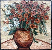 Mosaïque de carreaux découpés à la main pour la décoration intérieure, art mural en pierre