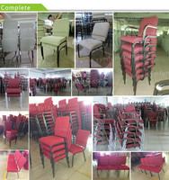 Sillas de Iglesia Rojas acolchadas al por mayor, silla de auditorio de Metal, silla de teatro para banco apilable, sillas nuevas para Iglesia