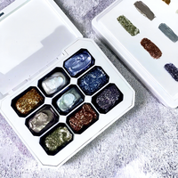 Palette de gel dégradé 9 couleurs OEM ODM à haute saturation avec éponge pour transfert adhésif et motifs micro-sculptés