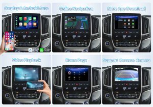 Boîtier décodeur Android 13 pour Toyota LC200 LC300 2012-2024, CarPlay sans fil, Android Auto, GPS, DSP, SWC, lecteur multimédia - Product Image 4