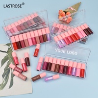 Rouge à lèvres de marque privée Mini lot de 10-en-1 Ensemble de rouge à lèvres Brillant à lèvres Mini Kit de lèvres Rouge à lèvres rose nude Brillant à lèvres de haute qualité