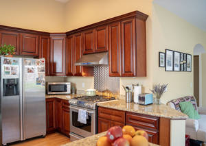 Meubles de cuisine chinois sur mesure, armoires de cuisine en bois de noyer <span class=keywords><strong>à</strong></span> <span class=keywords><strong>vendre</strong></span> - Product Image 3