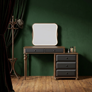 Modern Makeup <b>Vanity</b> <b>Table</b> with Oval <b>Mirror</b> and Storage Drawers for Bedroom Furniture - Product Image 3