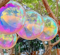 Grand ballon miroir gonflable en PVC réutilisable et durable, grosses boules brillantes imperméables pour la décoration