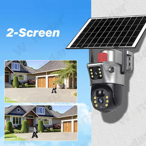 Kamera Surya Kartu SIM 4G 8MP 4K HD Lensa Ganda CMOS IP66 Tahan Air Keamanan Luar Ruangan Deteksi Gerakan PIR Audio Dua Arah Cloud - Product Image 3