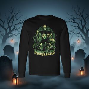 Camiseta de manga larga de películas de terror Vintage Monster Mash Frankenstein - Product Image 3